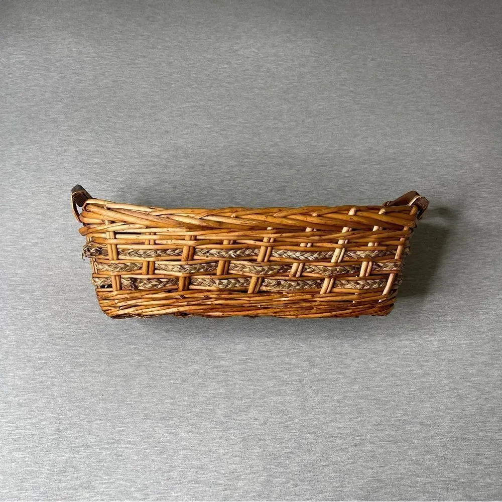 Target 18”x9” Wicker Woven Long Storage Basket with Handles